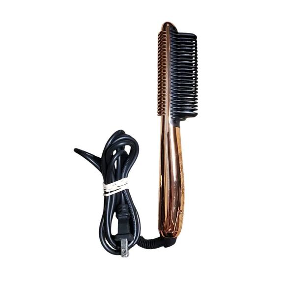 Royale Luxury Ceramic Hair Straightener Brush Genius Heating Element, Ionic Tech - Picture 2 of 3